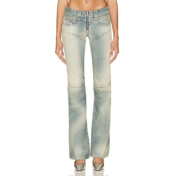 Diesel Belthy Bootcut Flare Low Rise Jeans in Blue 28 Womens Denim Pants - Picture 5 of 15